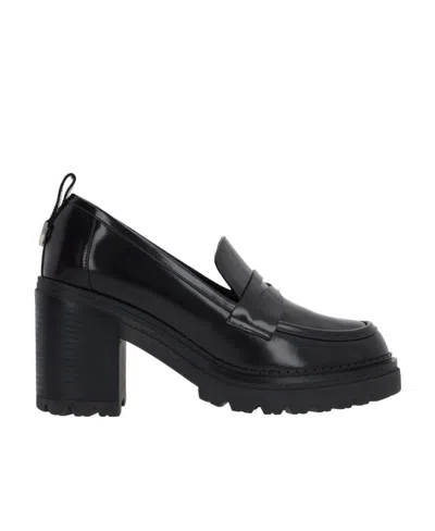 Sergio Rossi Joan 90mm Leather Loafers In Black