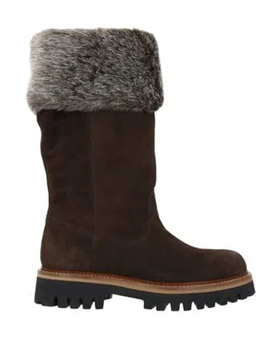 Sergio Rossi Knee Boots In Dark Brown