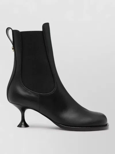 Sergio Rossi Lace Up Ankle Boots Stiletto Heel In Black