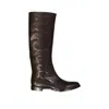 Sergio Rossi Brown Calfskin Over The Knee