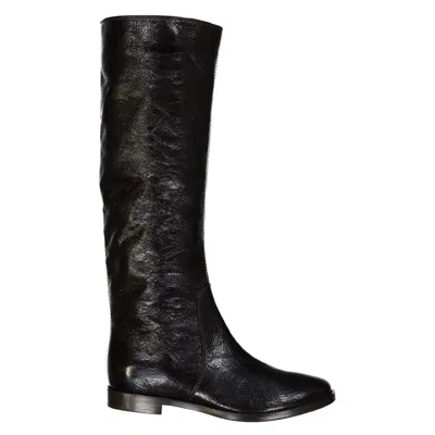Sergio Rossi Leather Boots In Black