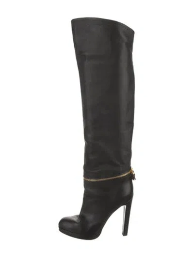 Pre-owned Sergio Rossi Leather Boots In Black