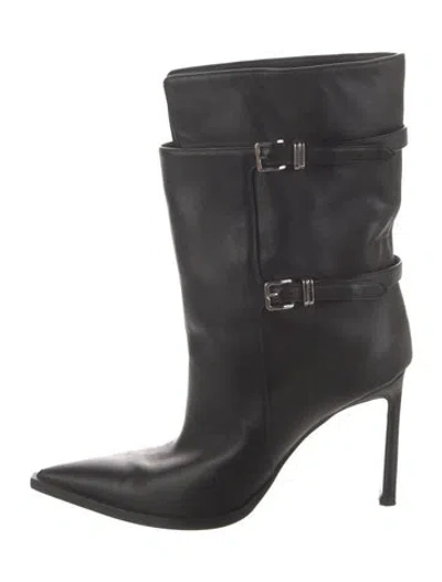 Pre-owned Sergio Rossi Leather Boots In Black