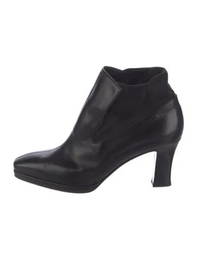 Pre-owned Sergio Rossi Leather Boots In Black