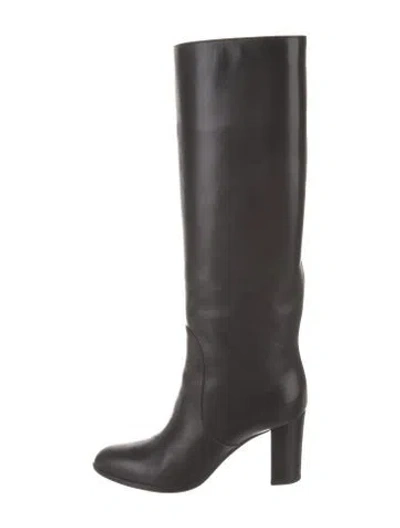 Pre-owned Sergio Rossi Leather Boots In Black