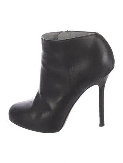 Pre-owned Sergio Rossi Leather Boots In Black
