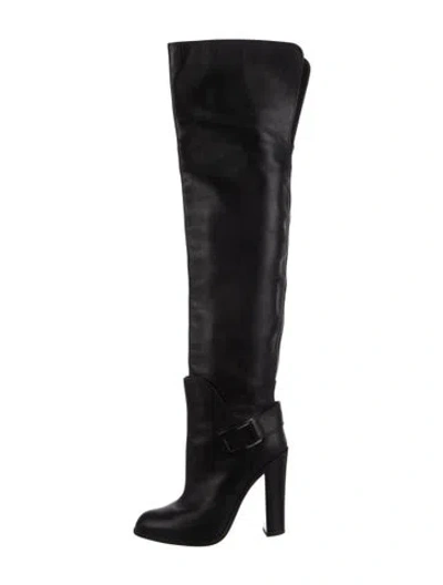 Pre-owned Sergio Rossi Leather Boots In Black