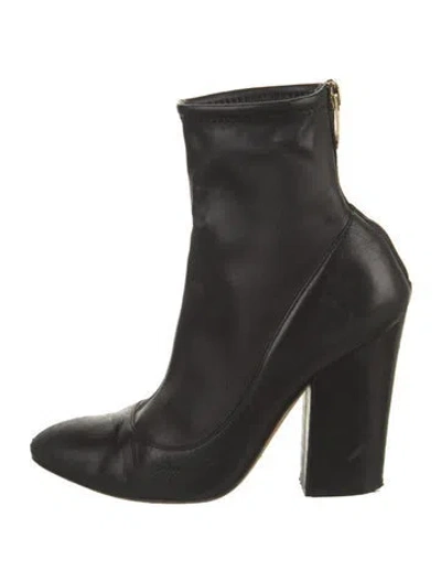 Pre-owned Sergio Rossi Leather Boots In Black