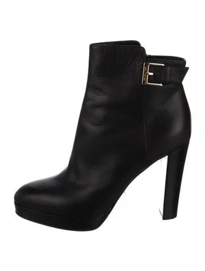 Pre-owned Sergio Rossi Leather Boots In Black