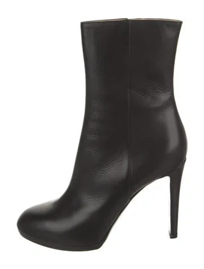 Pre-owned Sergio Rossi Leather Boots In Black