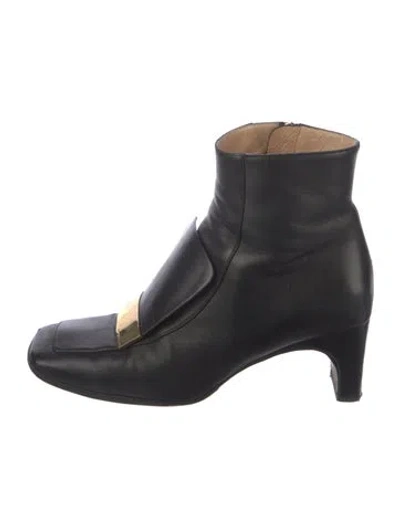 Pre-owned Sergio Rossi Leather Boots In Black