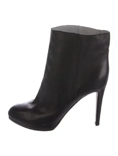 Pre-owned Sergio Rossi Leather Boots In Black