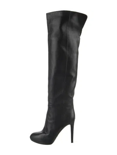 Pre-owned Sergio Rossi Leather Boots In Black