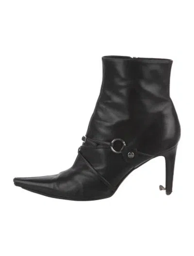 Pre-owned Sergio Rossi Leather Boots In Black