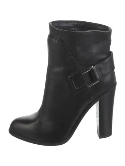 Pre-owned Sergio Rossi Leather Boots In Black