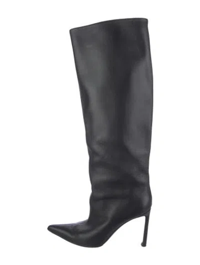 Pre-owned Sergio Rossi Leather Boots In Black