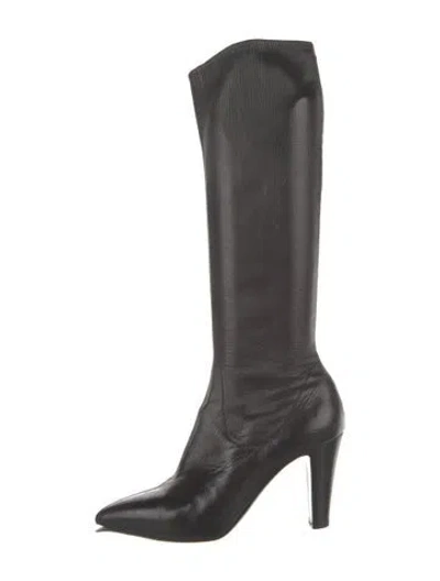Pre-owned Sergio Rossi Leather Boots In Black