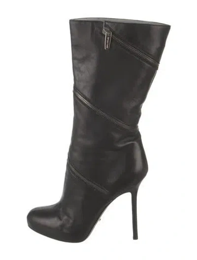 Pre-owned Sergio Rossi Leather Boots In Black