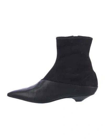 Pre-owned Sergio Rossi Leather Boots In Black