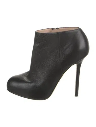 Pre-owned Sergio Rossi Leather Boots In Black