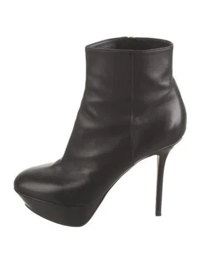 Pre-owned Sergio Rossi Leather Boots In Black