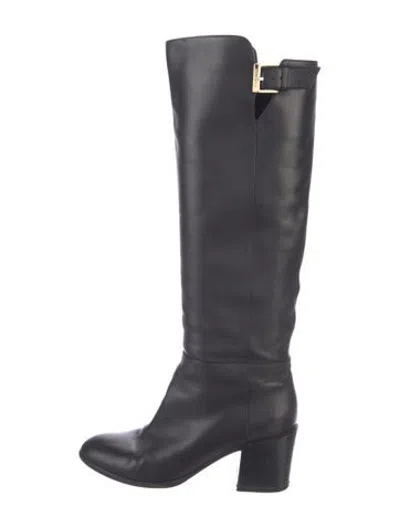 Pre-owned Sergio Rossi Leather Boots In Black