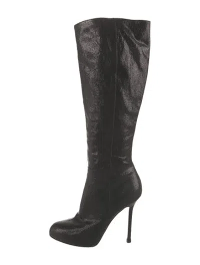 Pre-owned Sergio Rossi Leather Boots In Black