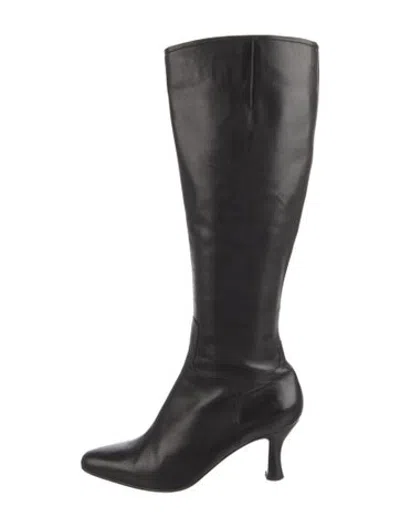 Pre-owned Sergio Rossi Leather Boots In Black