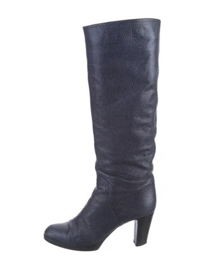 Pre-owned Sergio Rossi Leather Boots In Blue