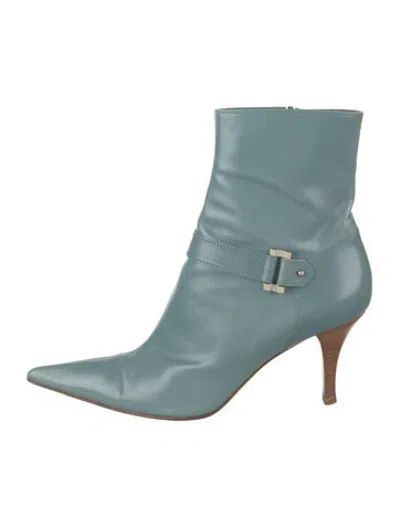Pre-owned Sergio Rossi Leather Boots In Blue