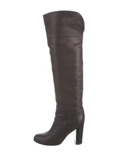 Pre-owned Sergio Rossi Leather Boots In Brown