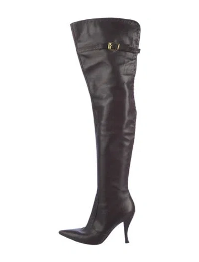 Pre-owned Sergio Rossi Leather Boots In Brown