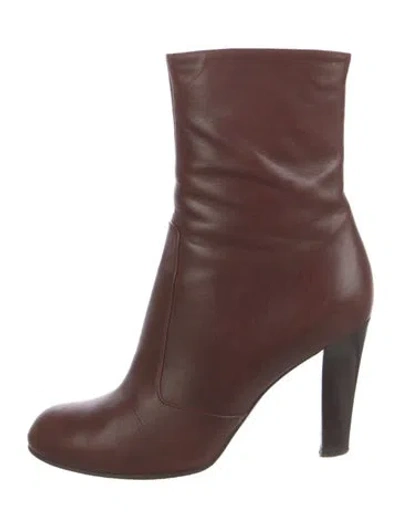 Pre-owned Sergio Rossi Leather Boots In Brown