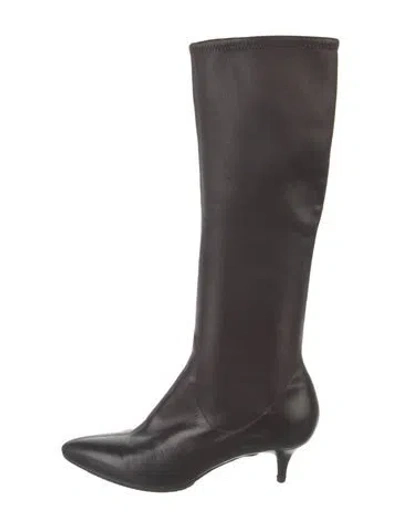 Pre-owned Sergio Rossi Leather Boots In Brown