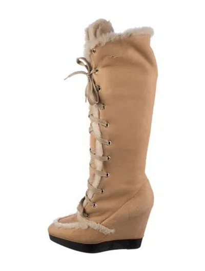 Pre-owned Sergio Rossi Leather Boots In Brown