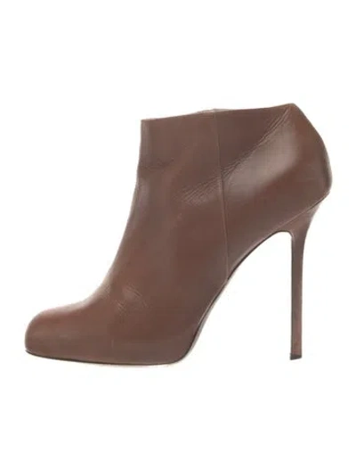 Pre-owned Sergio Rossi Leather Boots In Brown