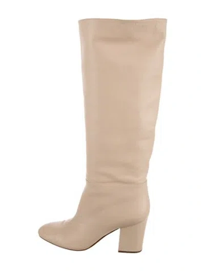 Pre-owned Sergio Rossi Leather Boots In Neutral