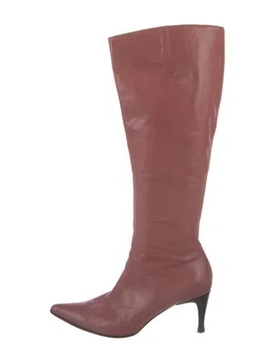 Pre-owned Sergio Rossi Leather Boots In Pink