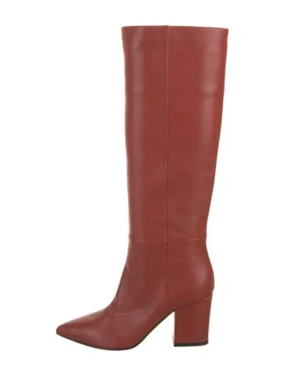Pre-owned Sergio Rossi Leather Boots In Red