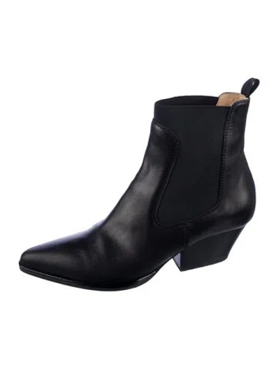 Pre-owned Sergio Rossi Leather Chelsea Boots In Black