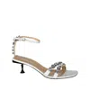 Sergio Rossi White Calfskin Stiletto Heel Sandals