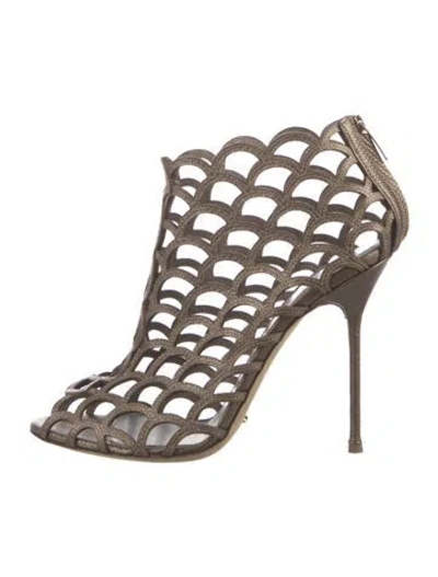 Pre-owned Sergio Rossi Leather Cutout Accent Pumps