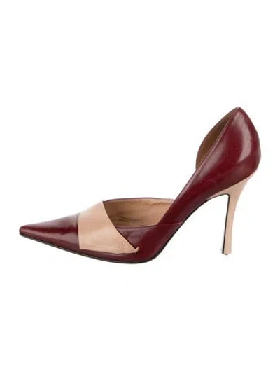 Pre-owned Sergio Rossi Leather D'orsay Pumps
