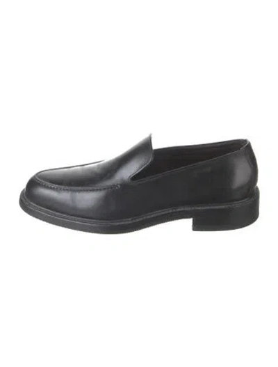 Pre-owned Sergio Rossi Leather Dress Loafers In Black