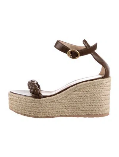 Pre-owned Sergio Rossi Leather Espadrilles In Brown