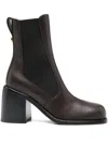 Sergio Rossi 80mm Block-heel Boots In Brown