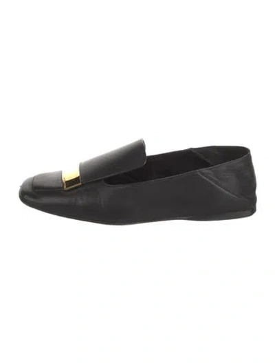 Pre-owned Sergio Rossi Leather Loafers In Black