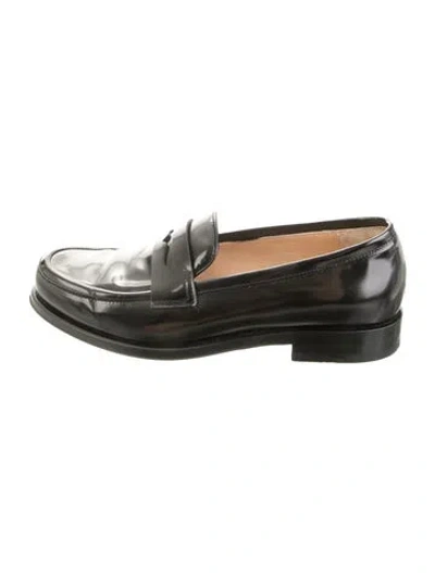 Pre-owned Sergio Rossi Leather Loafers In Green