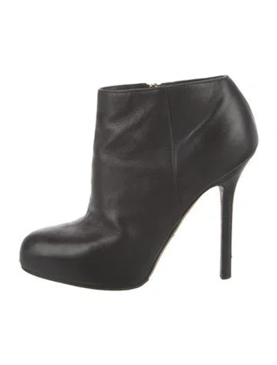 Pre-owned Sergio Rossi Leather Mules In Black