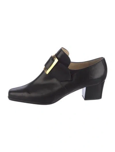 Pre-owned Sergio Rossi Leather Mules In Black